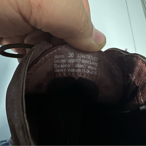 Dansko Felix Leather Ankle Boot Red Brown Purple Leather Lace Up SZ 36 - Picture 10 of 16